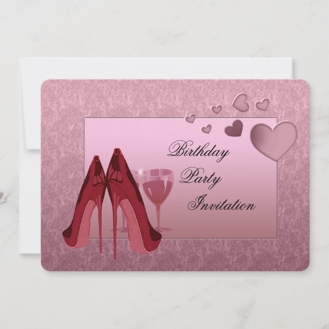 Convite de festas de Data de Aniversário Personali (Frente)