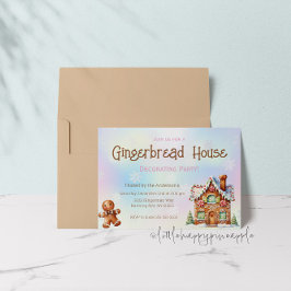 Convite de festas de decoração de pão de especiari