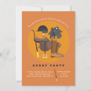 Convite de festas de Derby dos elementos da