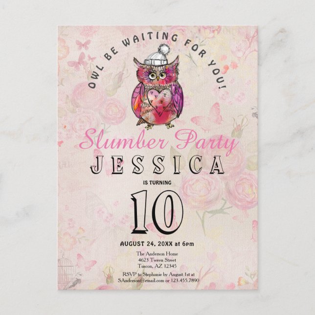 Convite de festas de Descanso de Aniversário da Co (Frente)