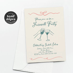 Convite de festas de despedida para mulher ou home