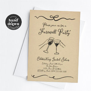 Convite de festas de despedida para mulher ou home