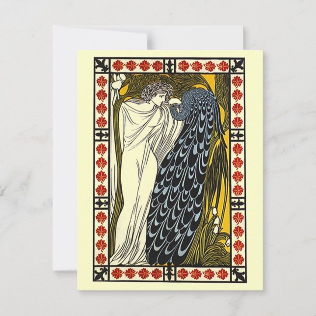 Convite de festas de Deusa e Pavão (Frente)