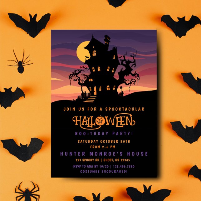 Convite de festas de Dia das Bruxas (Criador carregado)