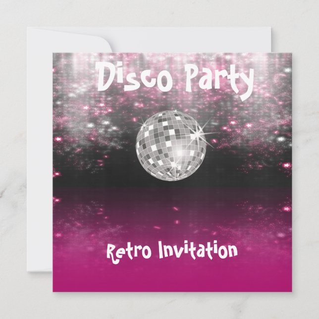 Convite de festas de Disco Retroativo (Frente)