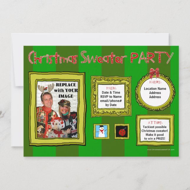 Convite de festas de doce de Natal (Frente)
