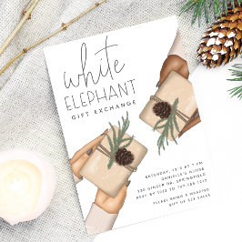 Convite de festas de Elefante Branco Natal