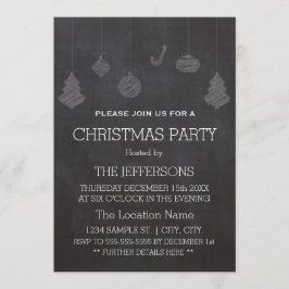 Convite de festas de Enfeites de natal