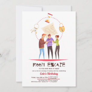 Convite de festas de escape da sala