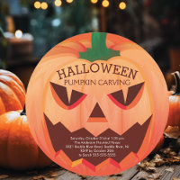Convite de festas de Escultura de Bompkin Hallowee