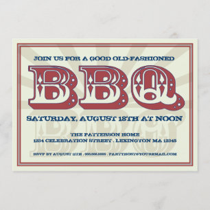 Convite de festas de estilo de país do bom CHURRAS
