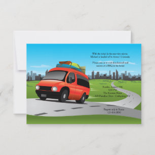 Convite de festas de estrada para faculdade