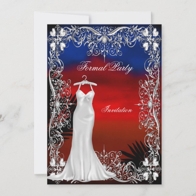 Convite de festas de evento formal 2 (Frente)