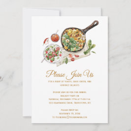 Convite de festas de exibição de Comida de Natal