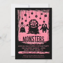 Convite de festas de fantasia anual do Halloween