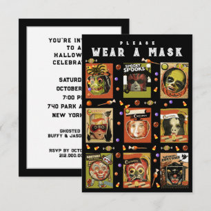 Convite de festas de fantasia de Halloween