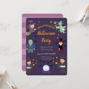 Convite de festas de fantasia de Halloween