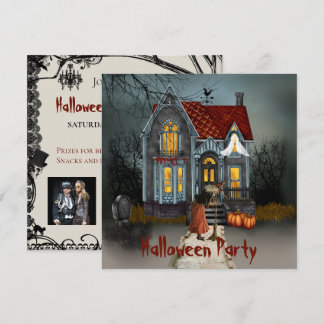 Convite de festas de fantasia de Halloween