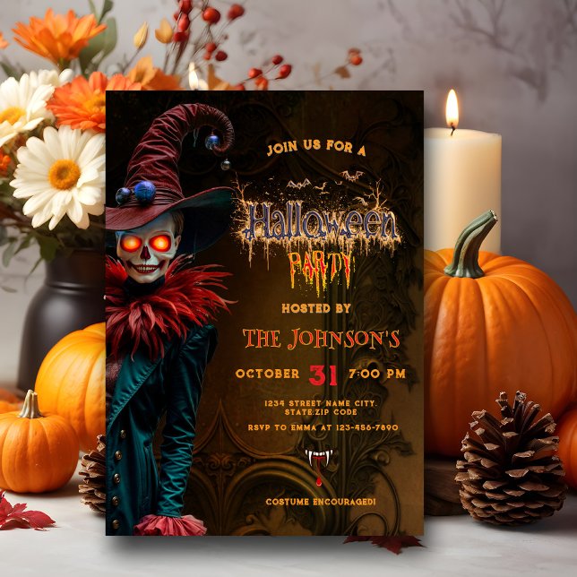 Convite de festas de fantasia de Halloween adulto (Criador carregado)