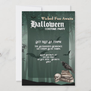 Convite de festas de fantasia de Halloween de Spoo