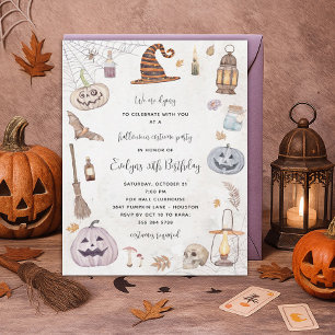 Convite de festas de fantasia do Halloween para ad