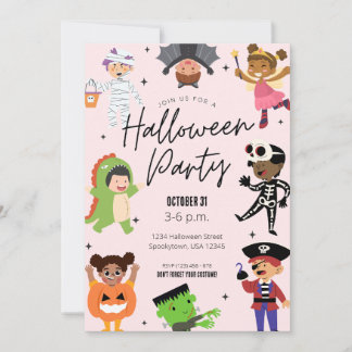 Convite de festas de fantasia do Halloween para cr