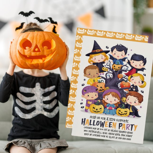 Convite de festas de fantasia do Halloween para cr (Criador carregado)