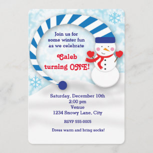 Convite de festas de Feriado de Neve do Winter Sno