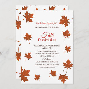 Convite de festas de Festas de Queda