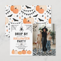 Convite de festas de Figuras de Halloween com Foto