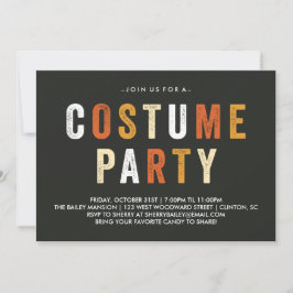 Convite de festas de Figurino do Halloween Candy C