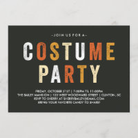 Convite de festas de Figurino do Halloween Candy C