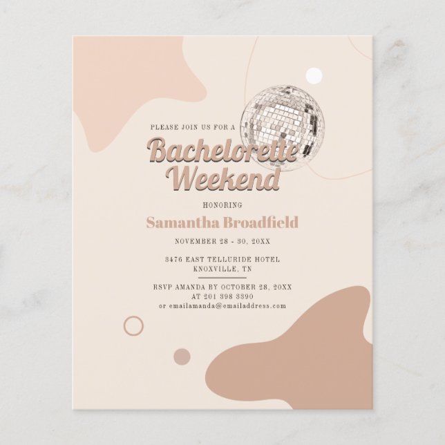 Convite de festas de Fim de Semana do Disco Retroa (Frente)