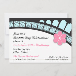 Convite de festas de Flair Francês Elegante