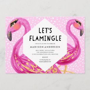 Convite de festas de Flaming de Vamos
