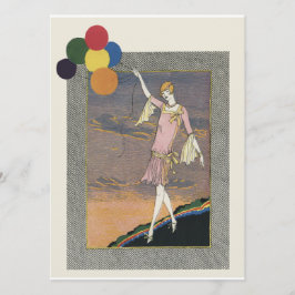 convite de festas de flapper deco de celebração