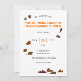 Convite de festas de Folhas