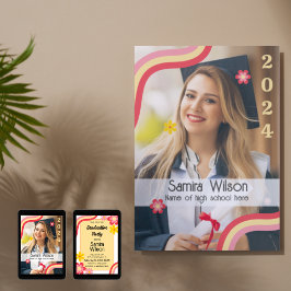 Convite de festas de Formando com Foto (Amarelo)