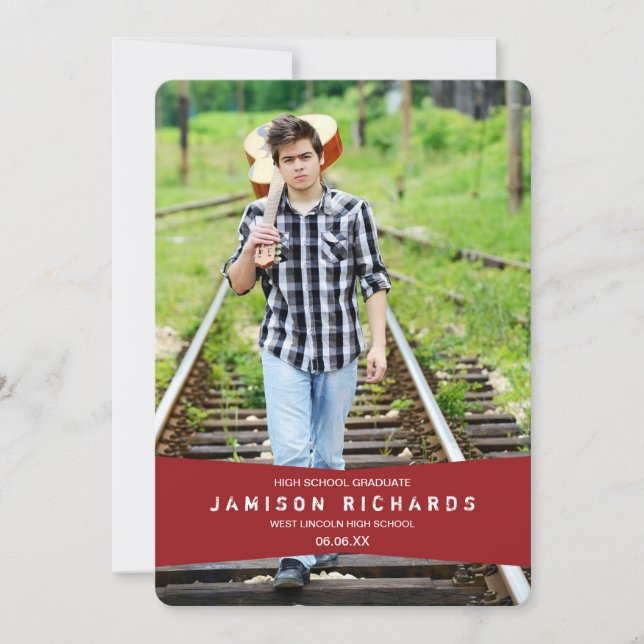 Convite de festas de Formando de Banner Moderno /  (Frente)