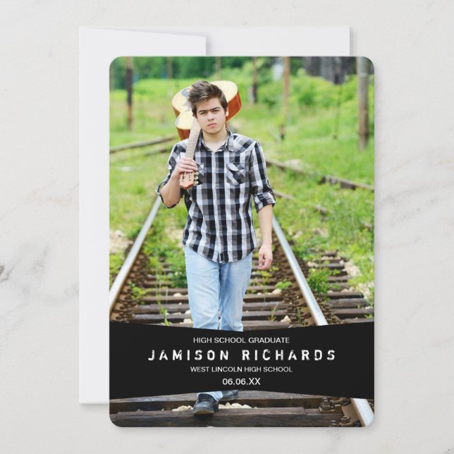 Convite de festas de Formando de Banner Moderno /  (Frente)