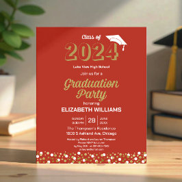 Convite de festas de Formando de Confetti de Scrip