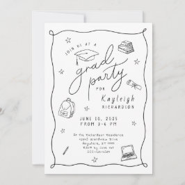 Convite de festas de Formando Desenho de Foto Bran