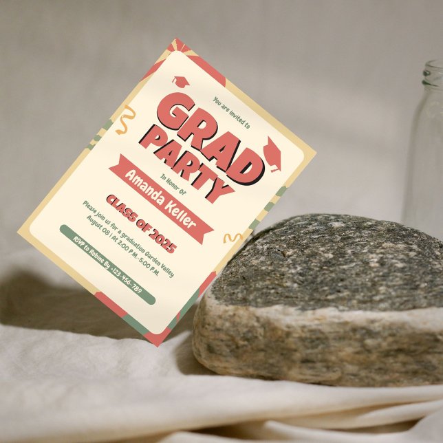 Convite de festas de Formando Negrito Retroativo (Criador carregado)