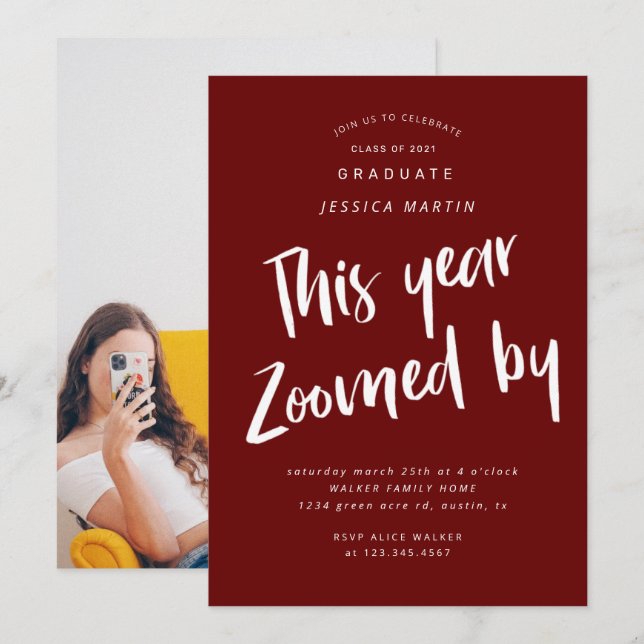 convite de festas de fotografia de graduação pandê (Frente/Verso)