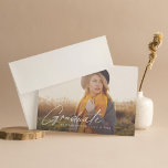 Convite de festas de Fotografia frente e verso par<br><div class="desc">Comemore e honre seu formando em estilo com este convite a fotos de chic.</div>