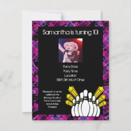 Convite de festas de Fotografias de Meninas Rosa