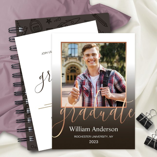 Convite de festas de fotos da Universidade do form (Criador carregado)