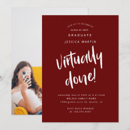 convite de festas de fotos de graduação virtualmen