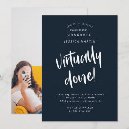 convite de festas de fotos de graduação virtualmen