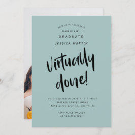 convite de festas de fotos de graduação virtualmen